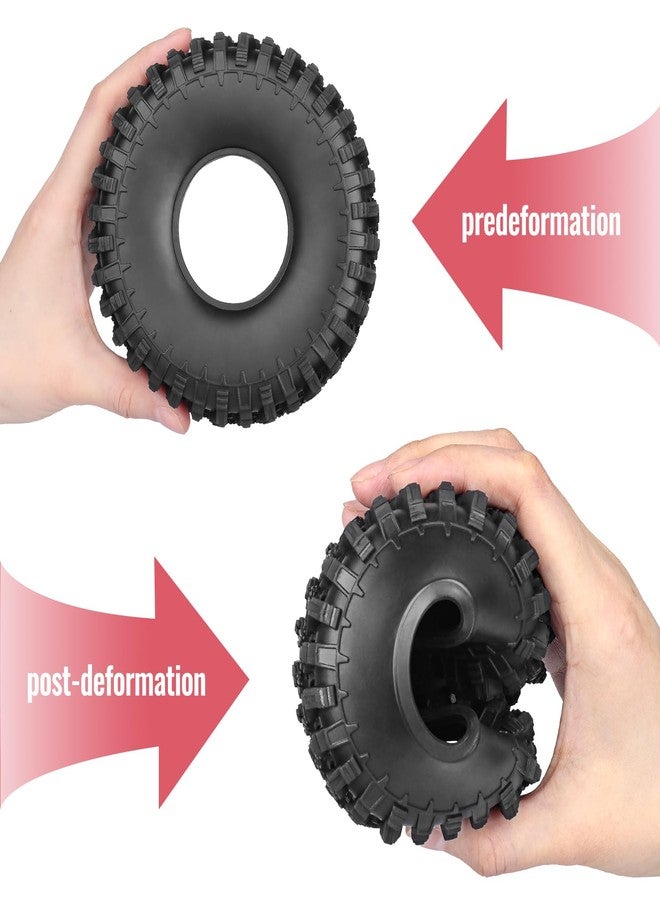 FriHobby 4.7"/120mm 1.9 Tires RC Crawler Tyres fit 1.9 Beadlocks Rims Soft Rubber Great Grip on Rocks Mud Dirt for Traxxas TRX4 Axial SCX10 II III Redcat Gen 8,w/Foam - Image 3